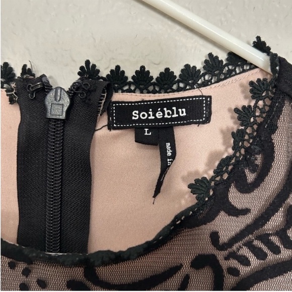 Soieblu Black Sheath Dress for Cocktail Night Out - Picture 4 of 6